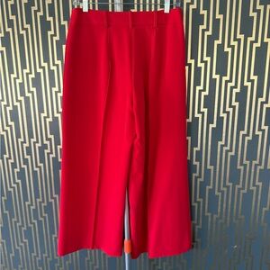 NWT Milly Lipstick Red Cropped Hayden Pants